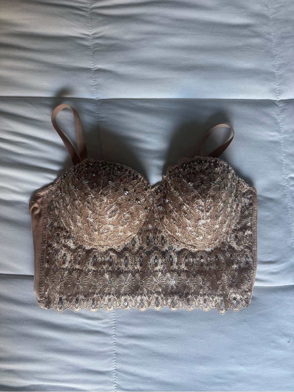 Windsor Beige Lace Longline Bralette